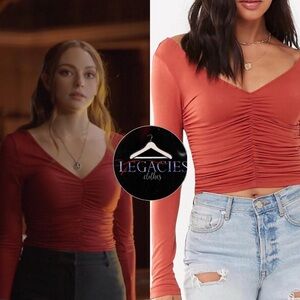 Forever 21 Ruched V-neck Top